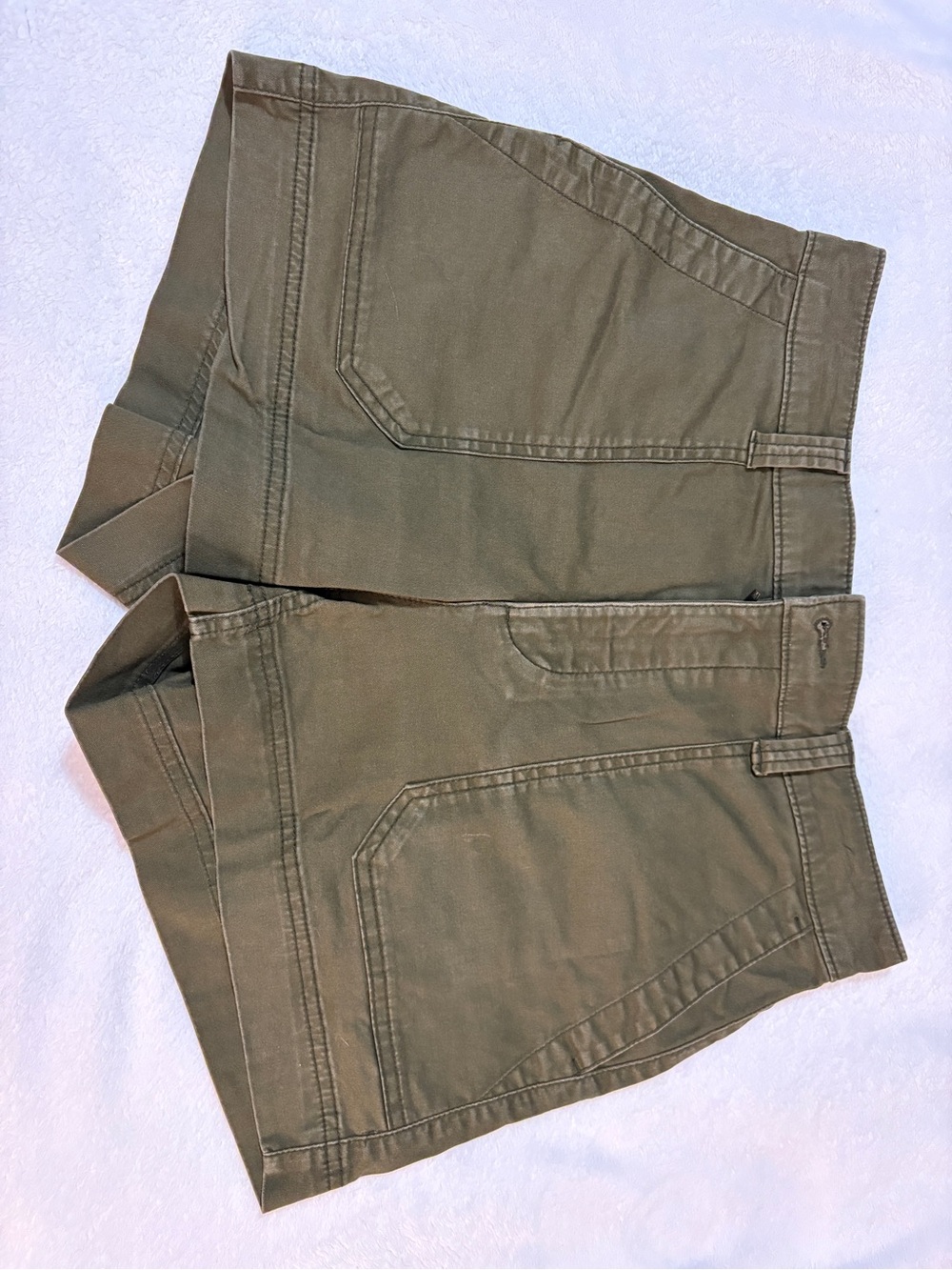 Old Navy Olive Chino High Waisted Shorts